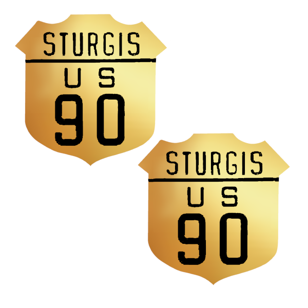 Metallic Gold Sturgis Cross