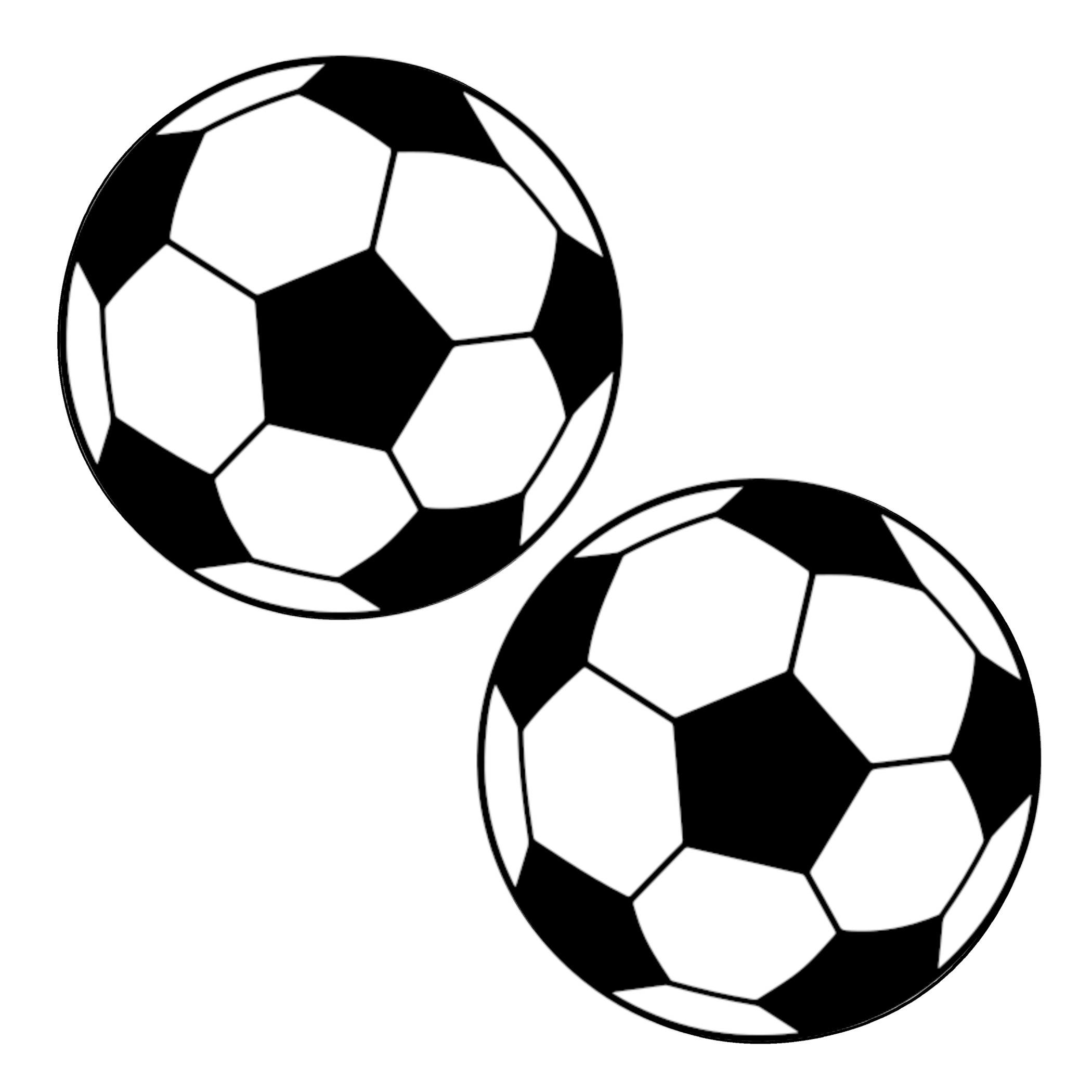 Black & White Soccer Ball Circle