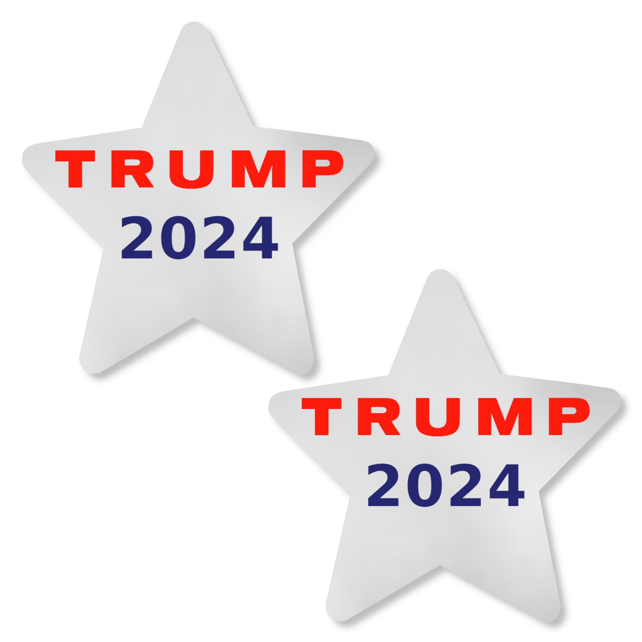 Metallic Red Trump with Text Star